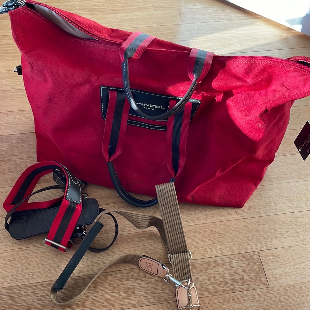 Lancel Duffle Bag with 2 straps - 25” x 10” x 13”